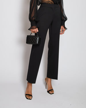 Tom Ford Black Tailored Trousers with Pleat Detail Size IT 42 (UK 10)