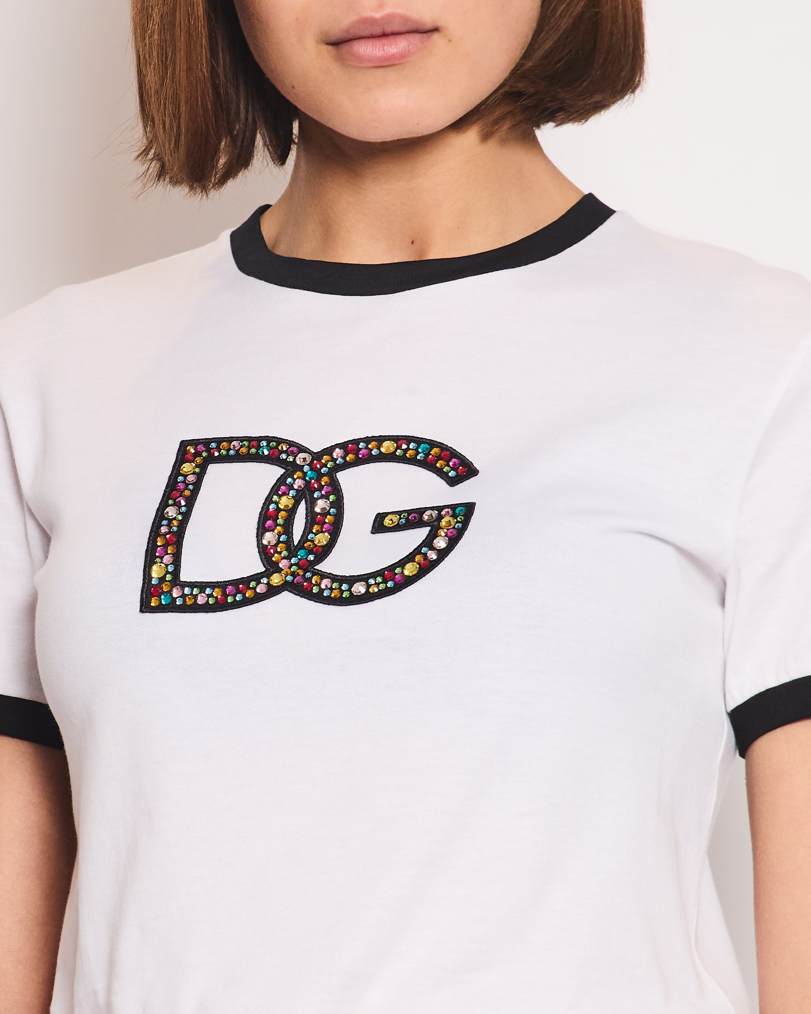 【関税＆送料込み】Dolce & Gabbana Rhinestone Logo T-Shirt Dolce & Gabbana Rhinestone Logo T-shirt | italist