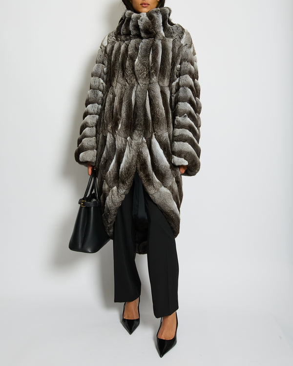 Christian Dior "Haute Couture" 1997 Grey Chinchilla Coat Size FR 42 (UK M)