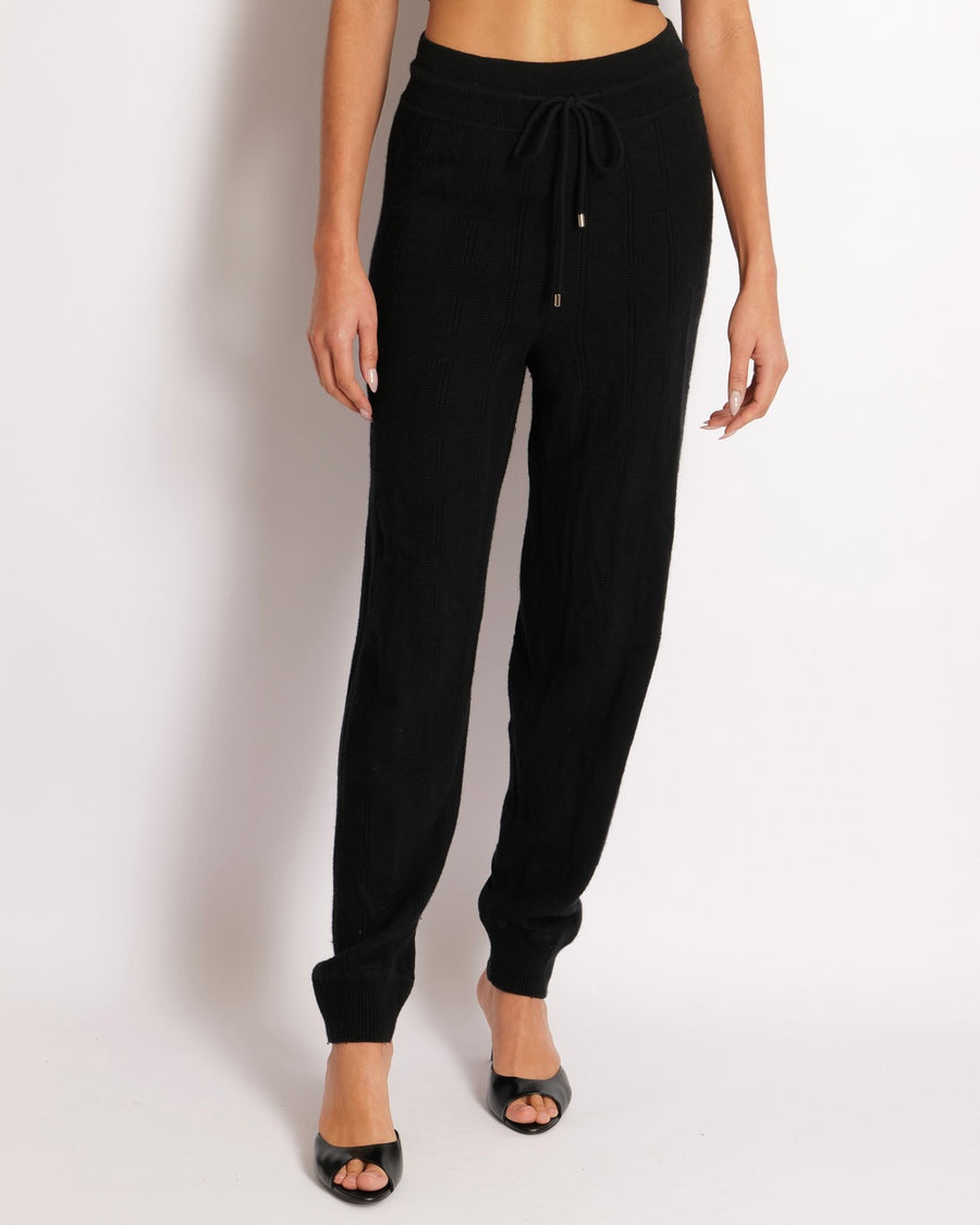 Hermès Black Wool "H" Logo Jogging Pants Size FR 36 (UK 8) RRP £1,400