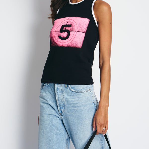 Chanel Black and Pink No5 Tank Top Size FR 34 (UK 6) – Sellier