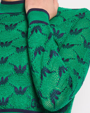 Gucci X Adidas Green & Blue Logo Jumper with Vest Size IT M (UK 10)