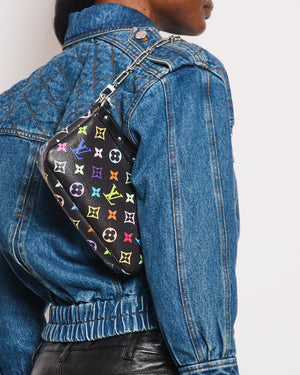 Louis Vuitton Denim Blue Jacket with Silver Logo Details Size FR 38 (UK 10)