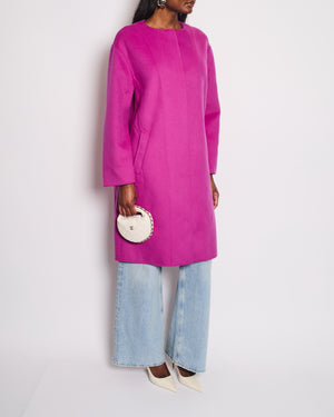'S Max Mara Pink Wool Coat Size IT 44 (UK 12)