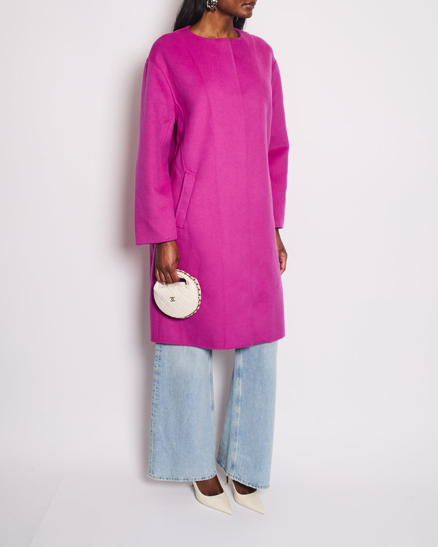 'S Max Mara Pink Wool Coat Size IT 44 (UK 12)