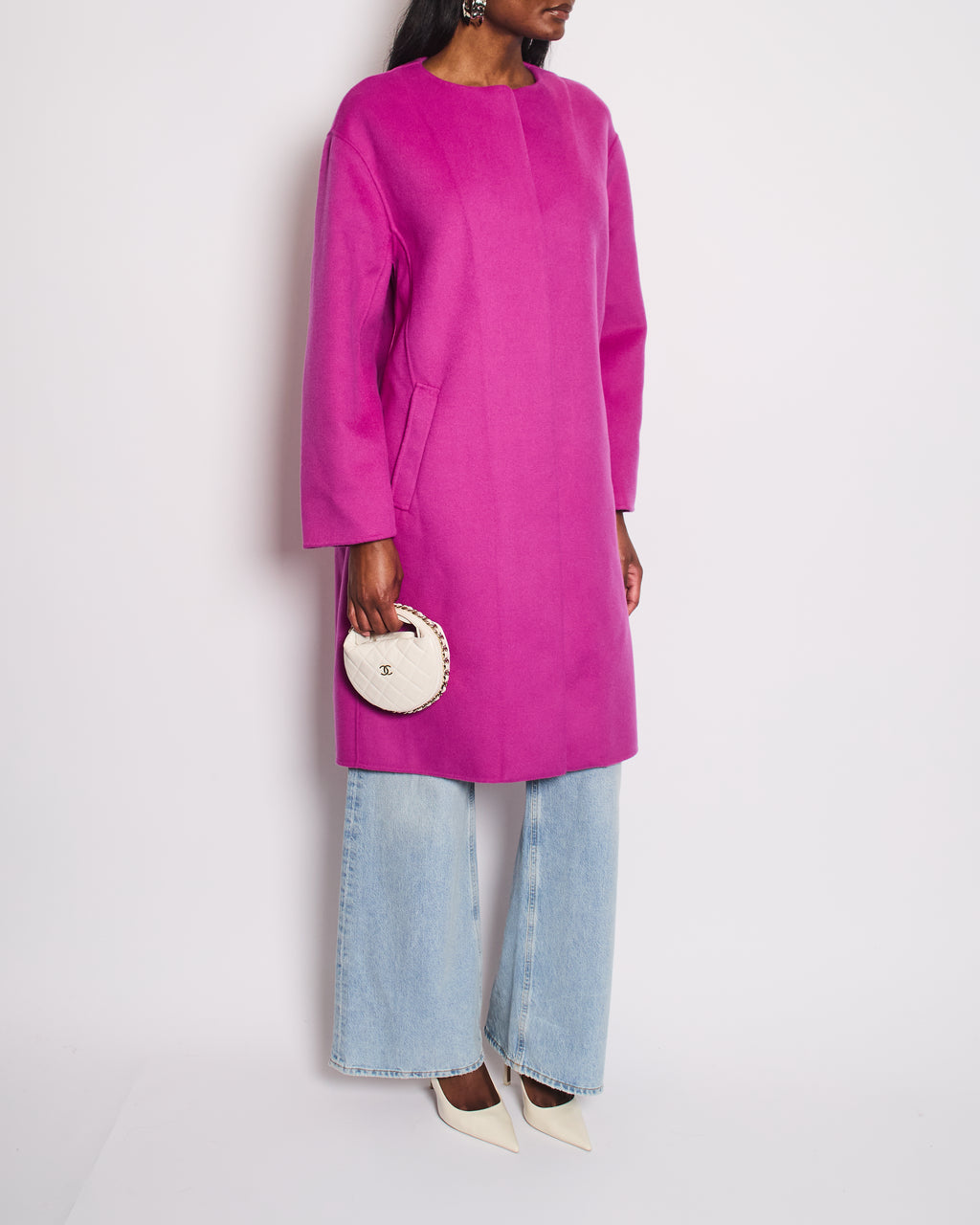 コート MAX MARA Woman Coat Pink 2310461236600 014 S Max Mara Pink Wool Coat Size IT 44 (UK 12) – Sellier