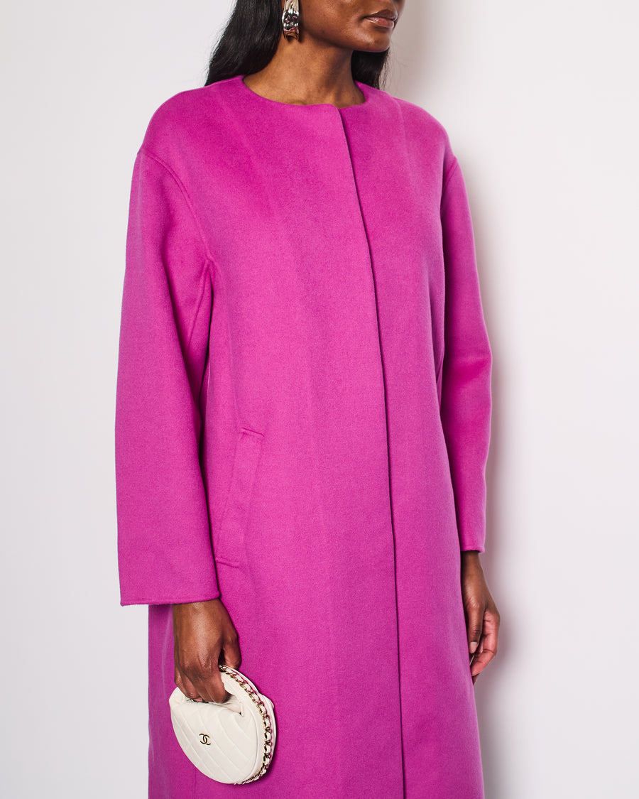 'S Max Mara Pink Wool Coat Size IT 44 (UK 12)
