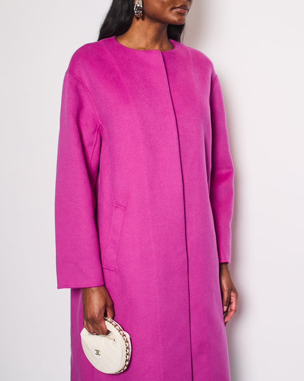 'S Max Mara Pink Wool Coat Size IT 44 (UK 12)