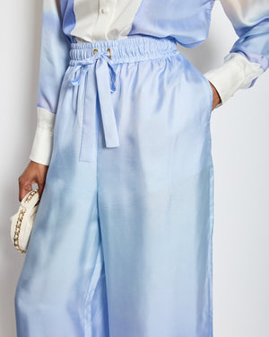 Zimmermann Ombre Blue, Pink & White Two-Piece Shirt and Trouser Set Size 0 (UK 8)