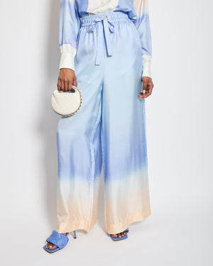 Zimmermann Ombre Blue, Pink & White Two-Piece Shirt and Trouser Set Size 0 (UK 8)