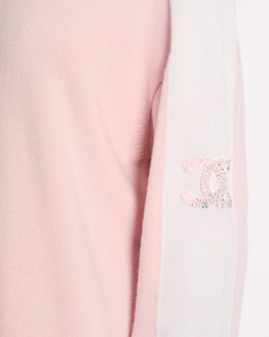 Chanel 24/C Pink Long Line Jumper with CC Arm Sequin Detail Size FR 36 (UK 8) RRP £3100