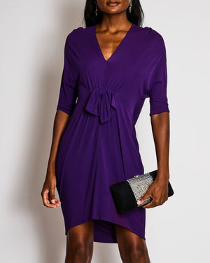 Lanvin Purple Midi Dress Size FR40 (UK 12)