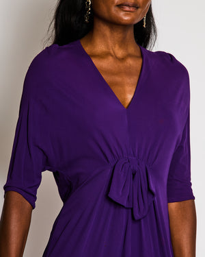 Lanvin Purple Midi Dress Size FR40 (UK 12)