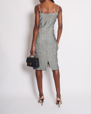 Chanel 14/C Navy Strap Tweed Midi Dress with Pocket Detail Size FR 40 (UK 12) RRP £2,200