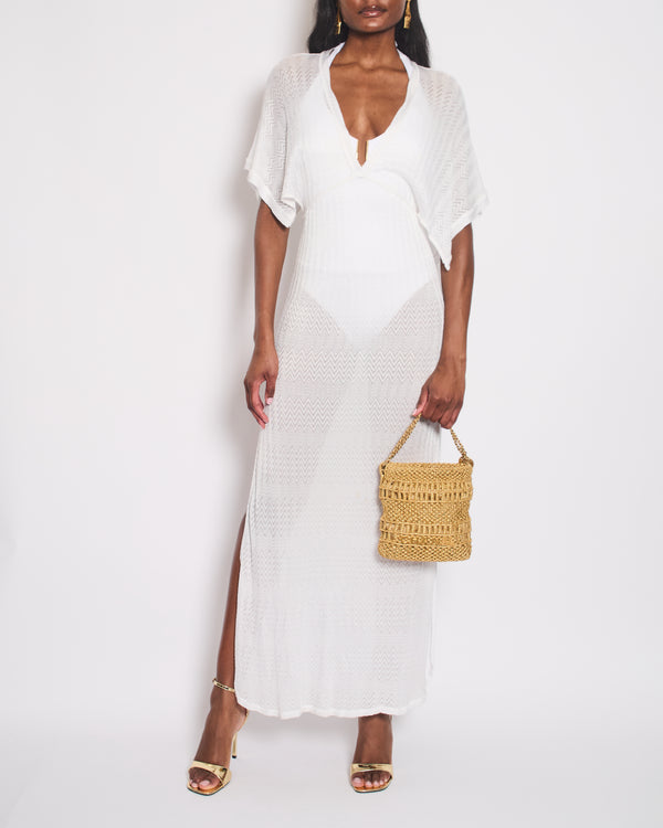 Missoni MARE White Short Sleeve Maxi Dress Size IT 36 (UK 4)
