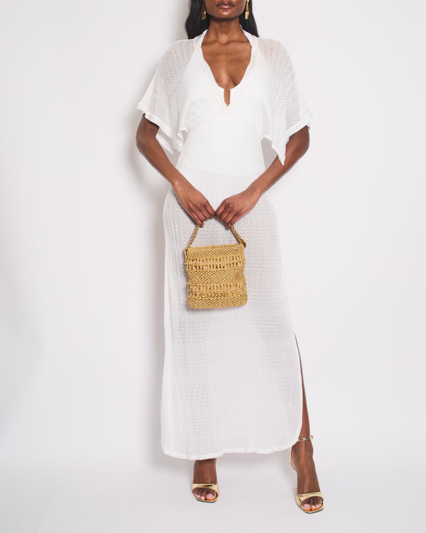 Missoni MARE White Short Sleeve Maxi Dress Size IT 36 (UK 4)