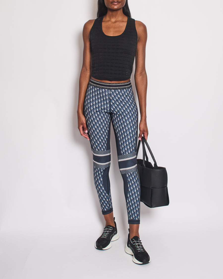 Christian Dior Navy Oblique DiorAlps Leggings Size FR 34 (UK 6) RRP £920