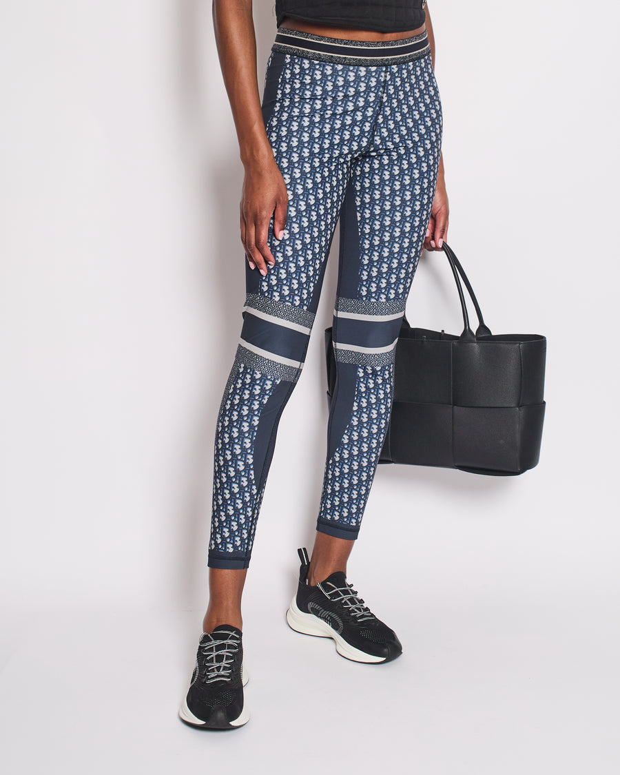 Christian Dior Navy Oblique DiorAlps Leggings Size FR 34 (UK 6) RRP £920