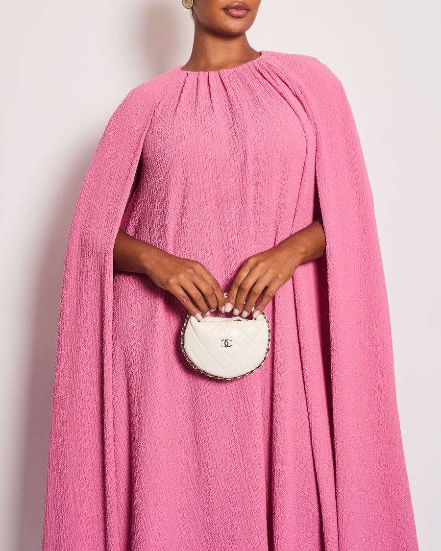 Emilia Wickstead Sleeveless Pink Cape Gown Size UK 12