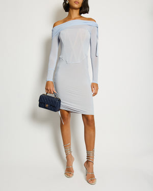 Dion Lee Lilac Long Sleeve Dress with Corset Detailing Size UK 10
