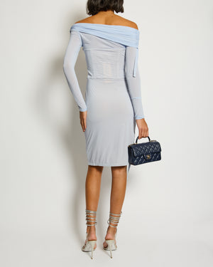 Dion Lee Lilac Long Sleeve Dress with Corset Detailing Size UK 10