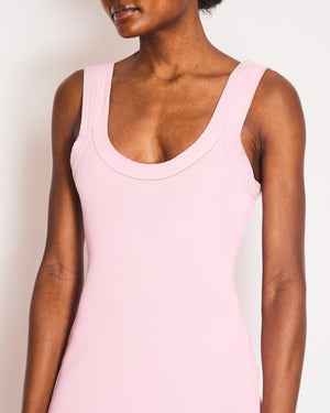 Alexander Wang Washed Pink Tank Dress with Logo Detail Size M (UK 10)