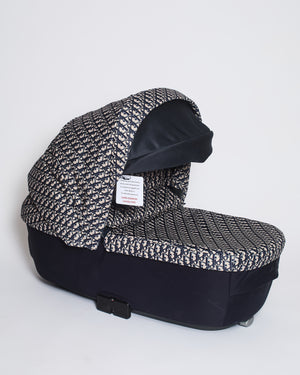 Christian Dior x Inglesina Bassinet and Stroller Combo in Blue and Beige Oblique Print Technical Fabric