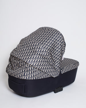 Christian Dior x Inglesina Bassinet and Stroller Combo in Blue and Beige Oblique Print Technical Fabric