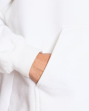 Balenciaga White Hooded Sweater with Pink Logo Size L (UK 10/12) RRP £1,100