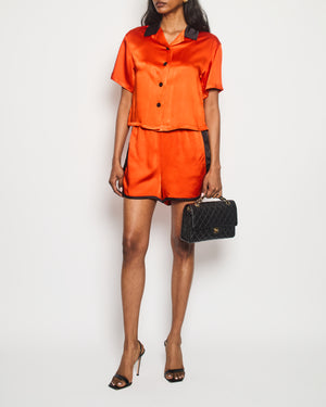 Christian Dior Orange "DIOR VIBE" Shirt with Matching Shorts Size FR 34 (UK XS)