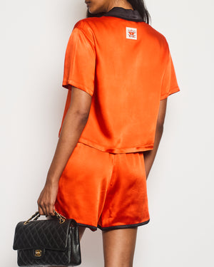 Christian Dior Orange "DIOR VIBE" Shirt with Matching Shorts Size FR 34 (UK XS)