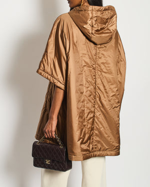 Max Mara Camel Nylon Rain Sleeveless Jacket Size M (UK 10)