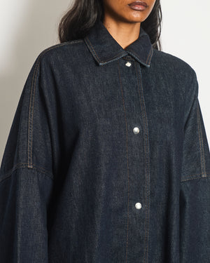 Toteme Indigo Denim Oversized Shirt & Jacket Dress Size S (UK 8)