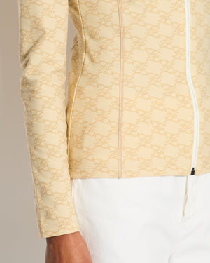 Fendi Beige Gilet with FF Monogram Prints Size FR 36 (UK 8)