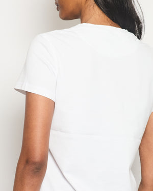 Hermes White Short Sleeve T-Shirt with Embroidered Pocket Detail Size FR 36 (UK 8) RRP - £530