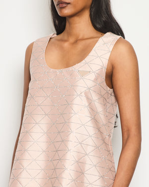 *HOT* Prada Pink Mini Dress with Logo Detail and Crystal Embellishment Size IT 36 (UK 4) RRP £5,000