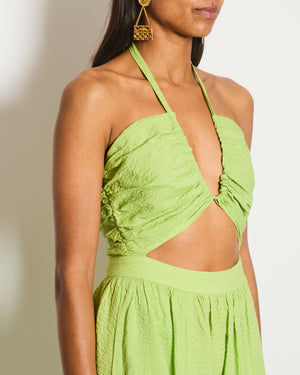 Marysia Green Sleeveless Midi Dress with Cutout Cotton Size (UK 8) RRP £375