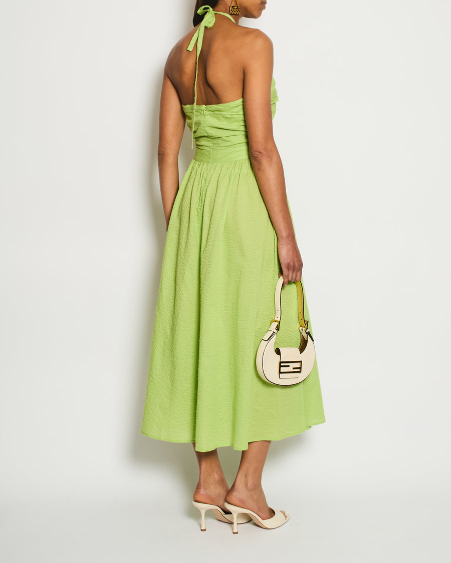 Marysia Green Sleeveless Midi Dress with Cutout Cotton Size (UK 8) RRP £375