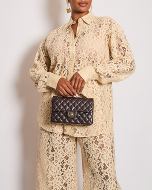 Zimmermann Beige Lace Natura Shirt and Trousers Set Size 2 (UK 10/12) RRP £1,200
