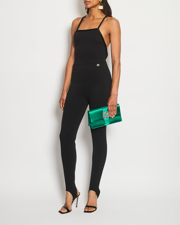 Chanel 20A Black Wool CC Logo Jumpsuit Detail FR 36 (UK 8) RRP £2100