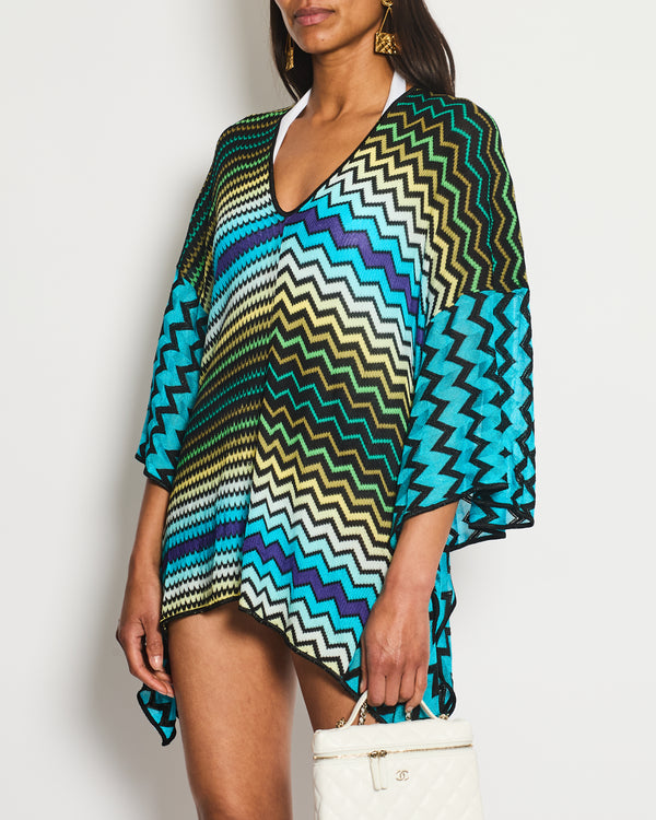 Missoni Mare Black & Multicolour Zigzag Beach Cover-Up Dress Size IT 40 (UK 8) RRP £660