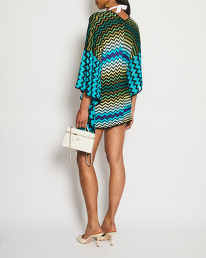 Missoni Mare Black & Multicolour Zigzag Beach Cover-Up Dress Size IT 40 (UK 8) RRP £660