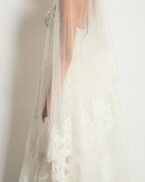 *BRIDAL* Elie Saab for Browns Bride Ivory Lace Floral Veil