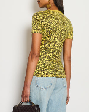 Hermès Yellow Chain D'Ancre Round Neck T-shirt Size FR 34 (UK 6)
