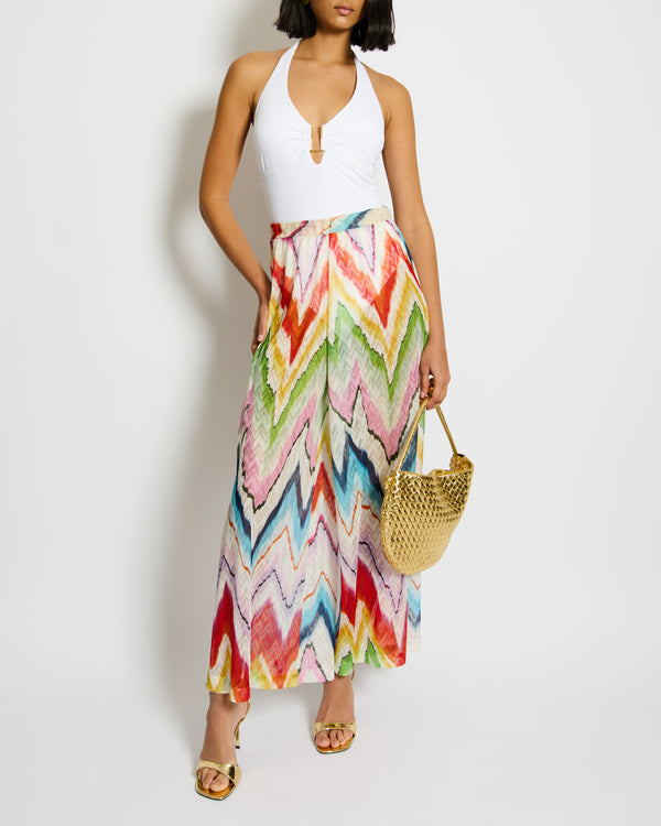 Missoni Multi-Colour Zig Zag Print Trousers Size IT 40 (UK 8)