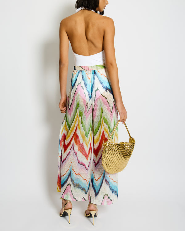 Missoni Multi-Colour Zig Zag Print Trousers Size IT 40 (UK 8)