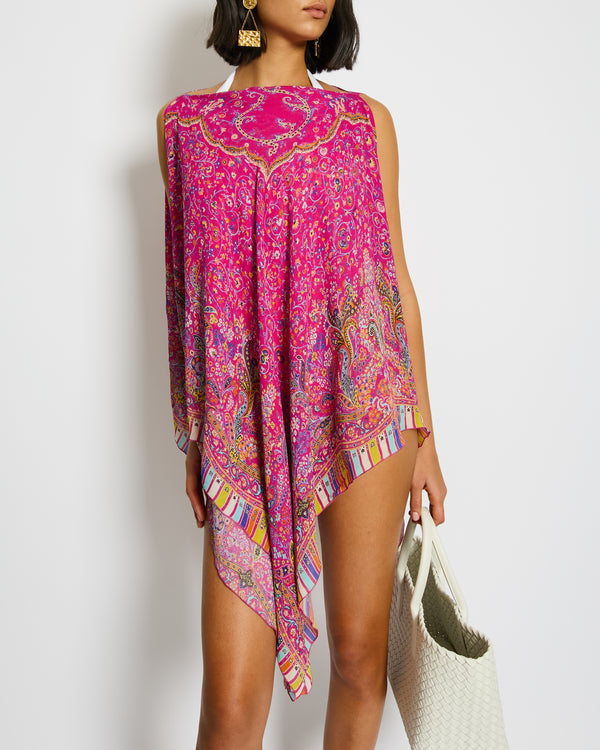 Etro Pink Paisley Print Beach Cover Up Size O/S