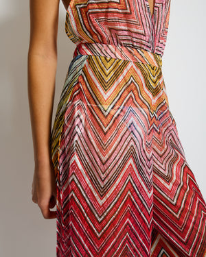 Missoni Multi-Colour Zig Zag Halter Neck Jumpsuit Size It 38 (UK 6)