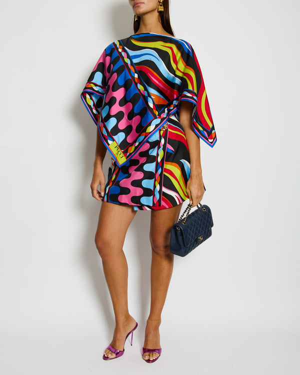 Emilio Pucci Pink Poncho with Matching Skirt Set Size TU/IT 42