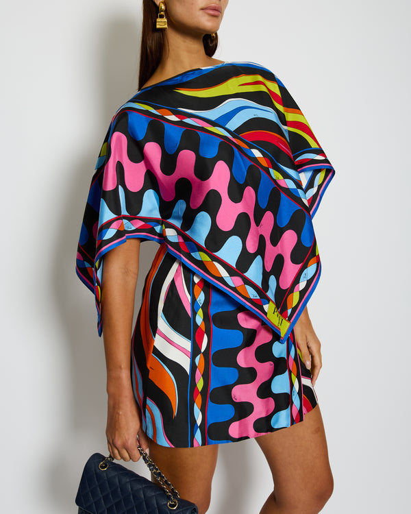 Emilio Pucci Pink Poncho with Matching Skirt Set Size TU/IT 42